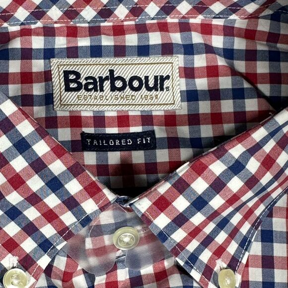 Barbour Bruce Button Down Shirt Mens US: XL UK: XXL Gingham Check Tailored Fit - Picture 5 of 9